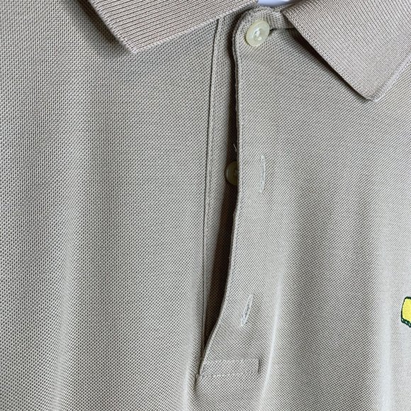 Augusta National Golf Shop 60's Two Ply  Mens Polo Shirt X Large Tan SS Collared - Picture 3 of 8